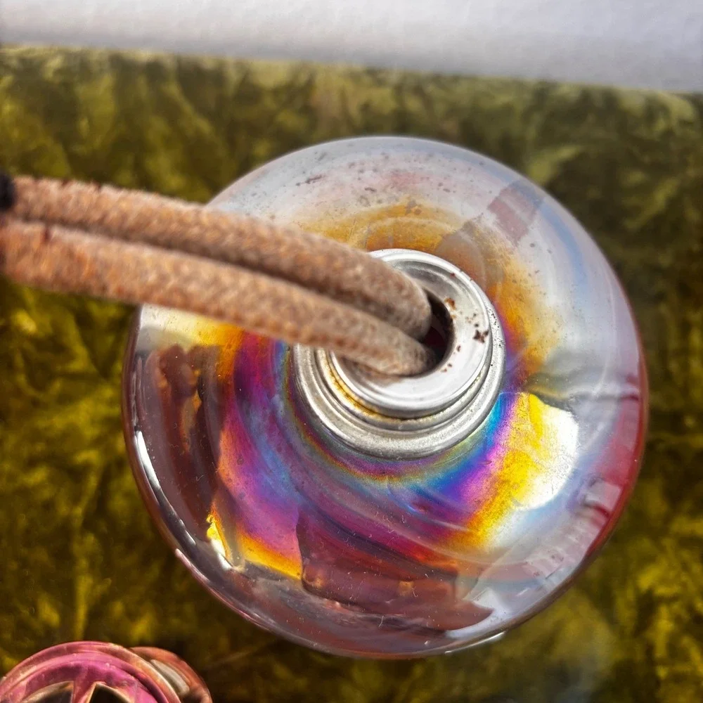 Lamp Berger Artisan Iridescent Glass Fragrance Lamp Catalytic Gold Silver Red